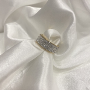 Gold rhinestone ring
