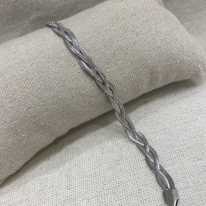 Silver braid bracelet
