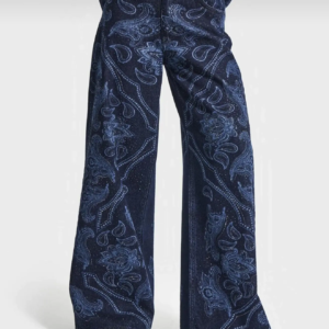 Denim Palazzo strass